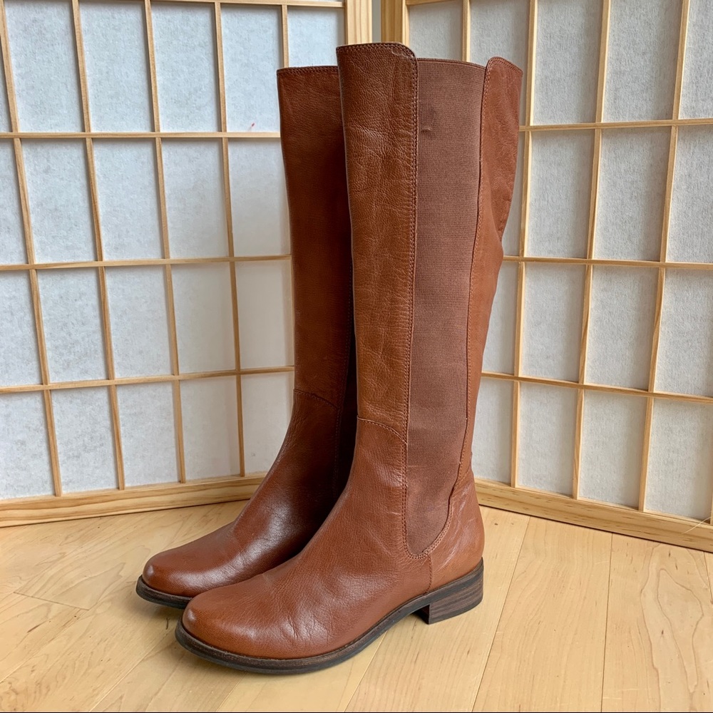 Cole Haan Cognac Jodhpur Knee-High Riding Boot